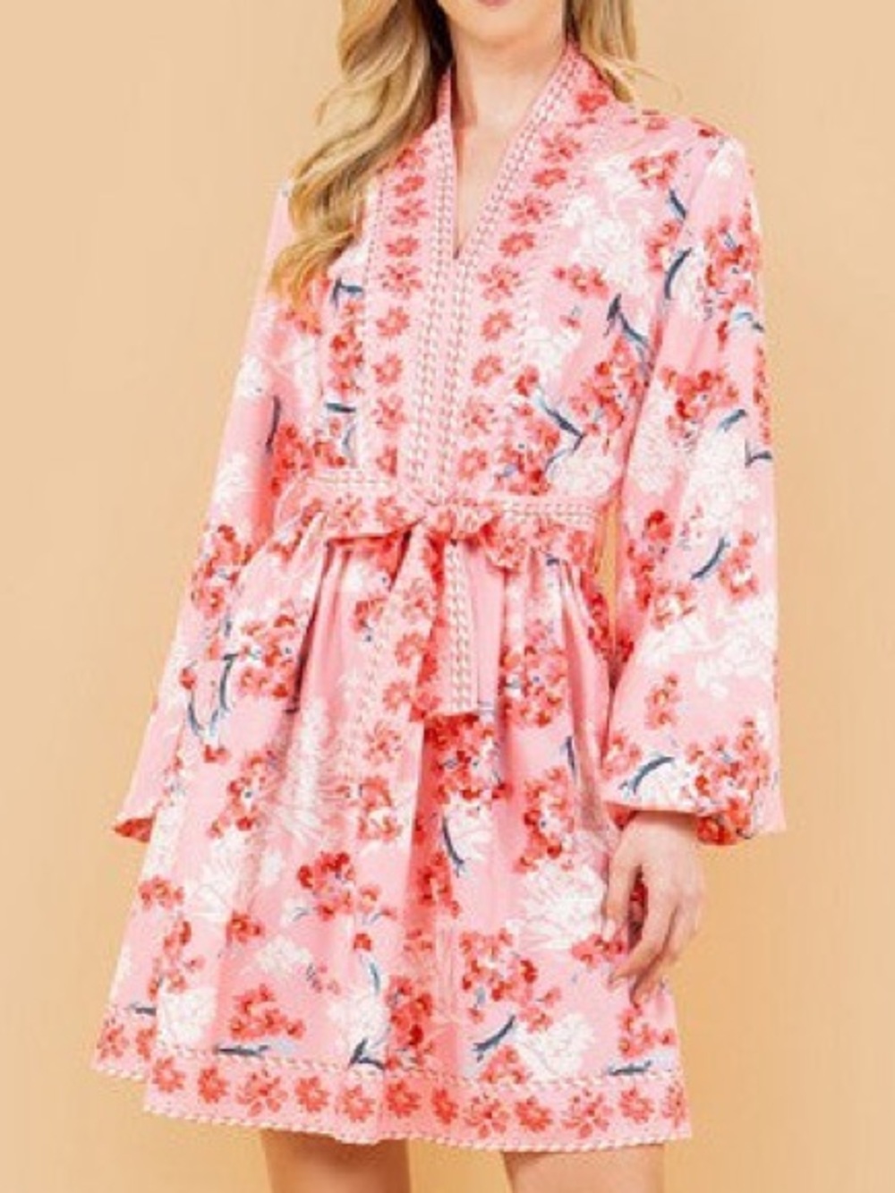 Sunday Up Cherry Blossom Mini Dress Pink Large